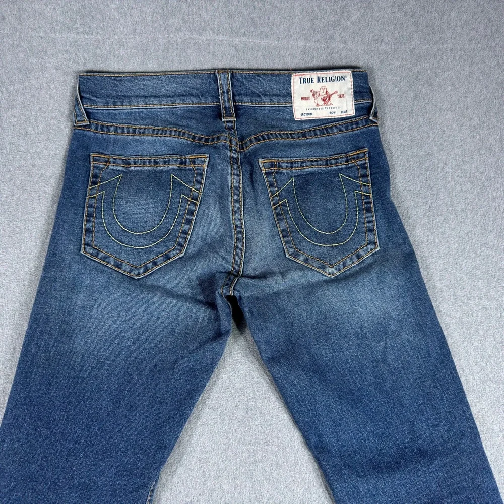 True Religion Geno Relaxed Slim Fit Mens Jeans 32x34 Cotton Thick Stitch